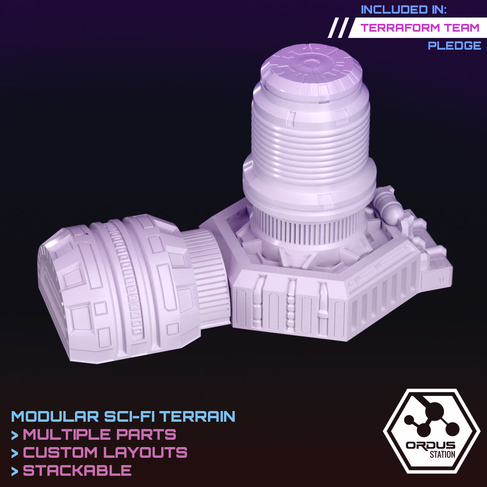Ordus Station: Reactor Core - Sci-Fi Grimdark Miniatures by Saucermen Studios, Wargame Scale 3D Printed - photo 2