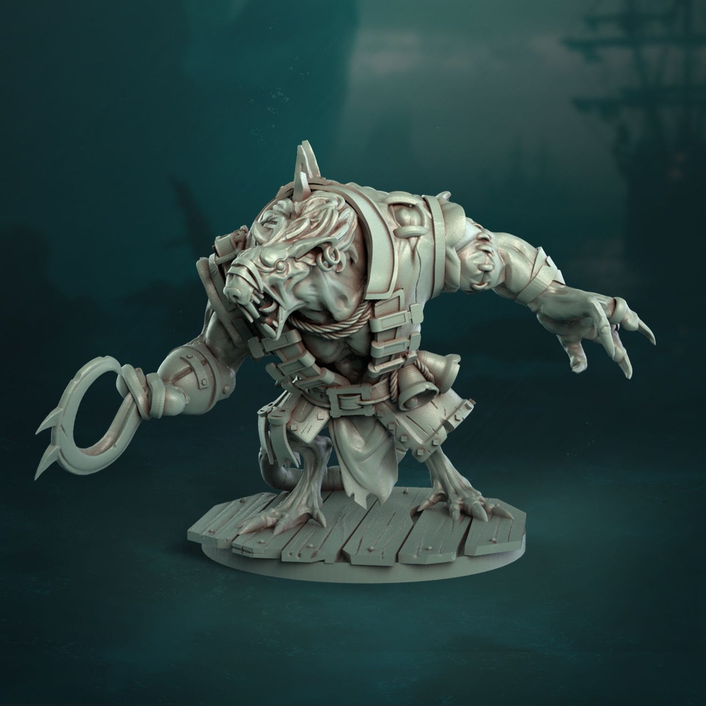 Pi'Rat Ogre by Punga Miniatures - Wargame Scale 3D Printed Miniature