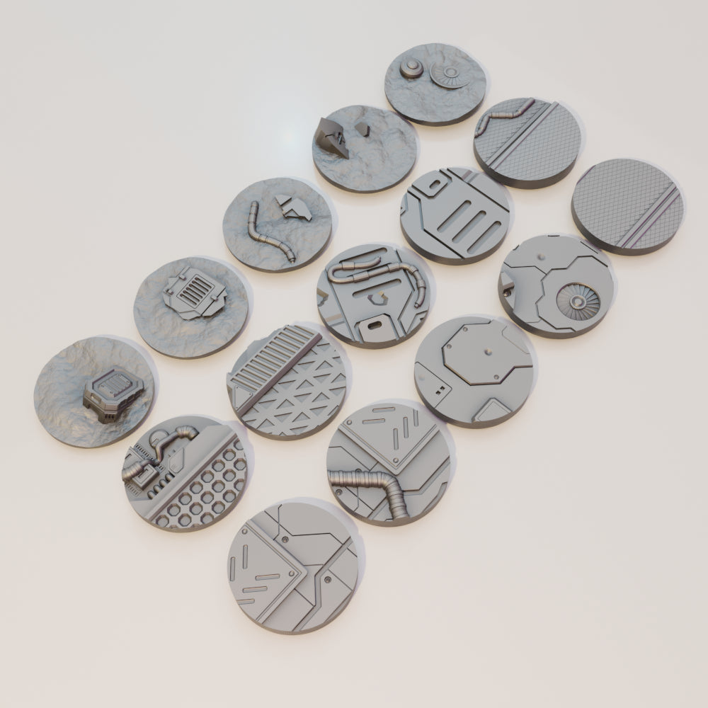 Sci-Fi Bases 40mm - Sci-Fi Grimdark Miniatures by Saucermen Studios, Wargame Scale 3D Printed