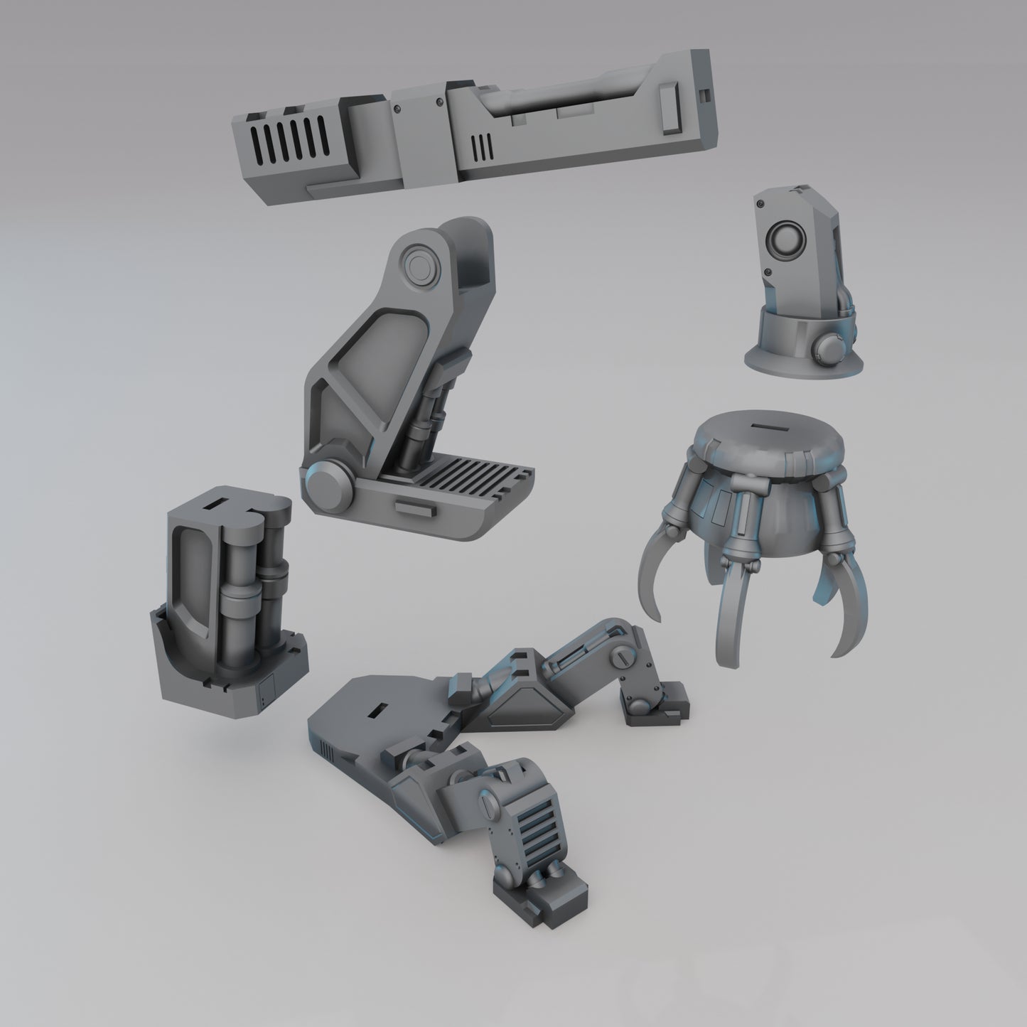 Modular Scifi Crane with Claw - Sci-Fi Grimdark Miniatures by Saucermen Studios, Wargame Scale 3D Printed - photo 3
