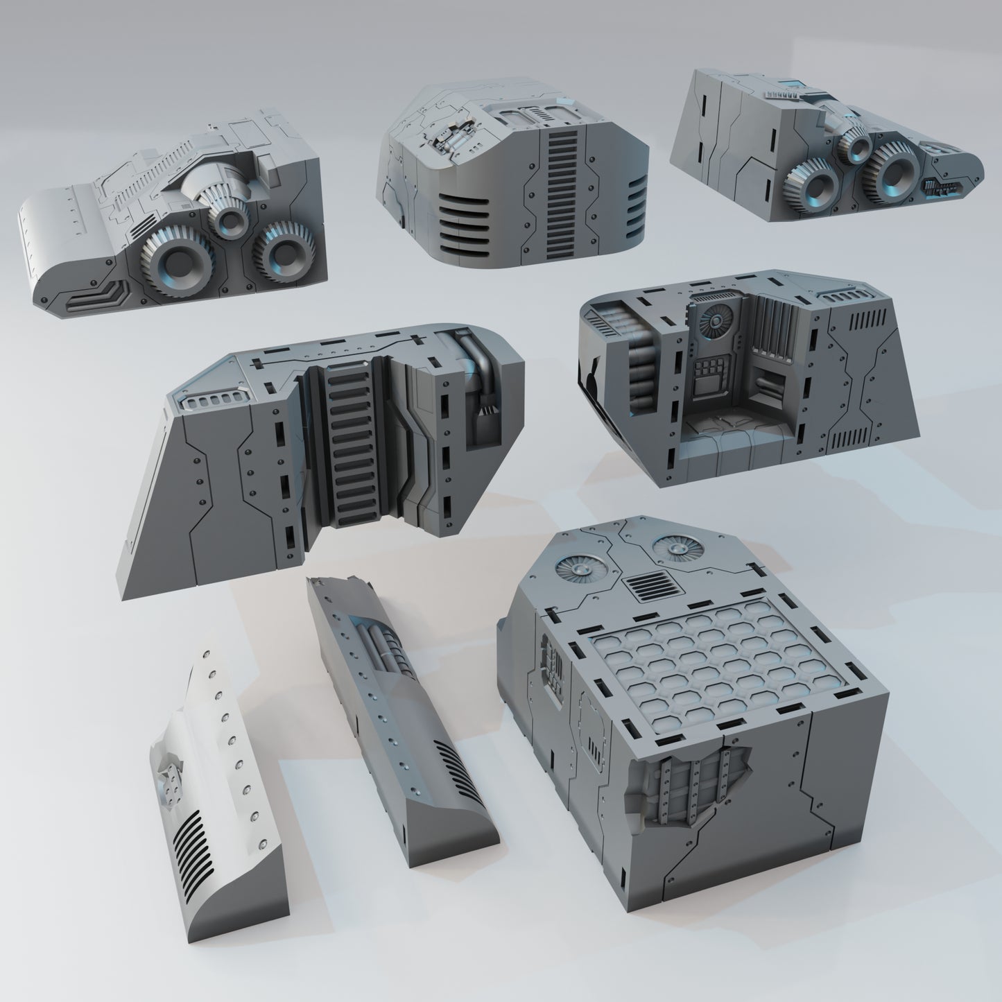 Lost Colony: Spaceship Graveyard - Tail Piece - Sci-Fi Grimdark Miniatures by Saucermen Studios, Wargame Scale 3D Printed - photo 3