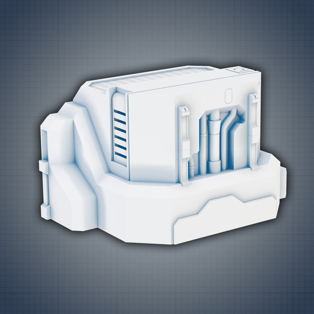 Scifi Building: The Lock-up - Sci-Fi Grimdark Miniatures by Saucermen Studios, Wargame Scale 3D Printed - photo 2