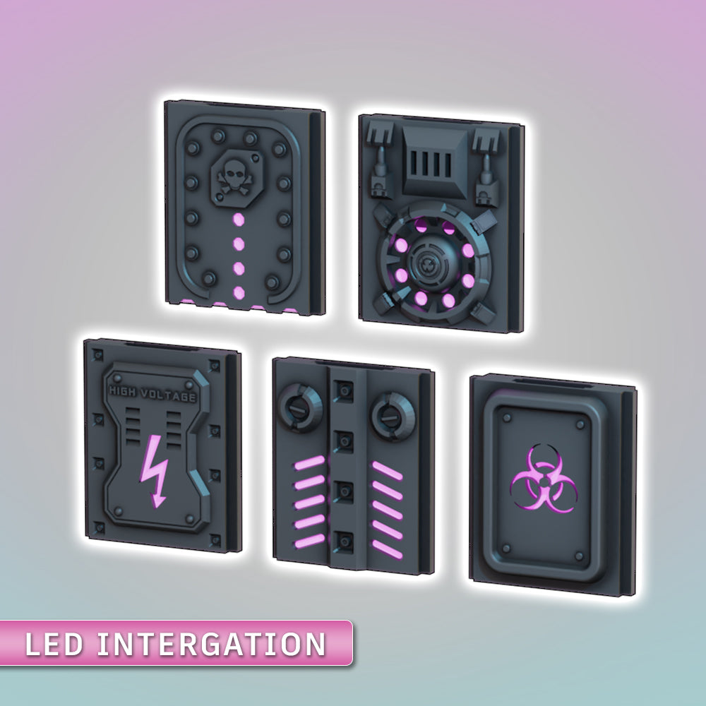 Flatline City: Underground Tunnels LED Integration Upgrade - Sci-Fi Grimdark Miniatures by Saucermen Studios, Wargame Scale 3D Printed