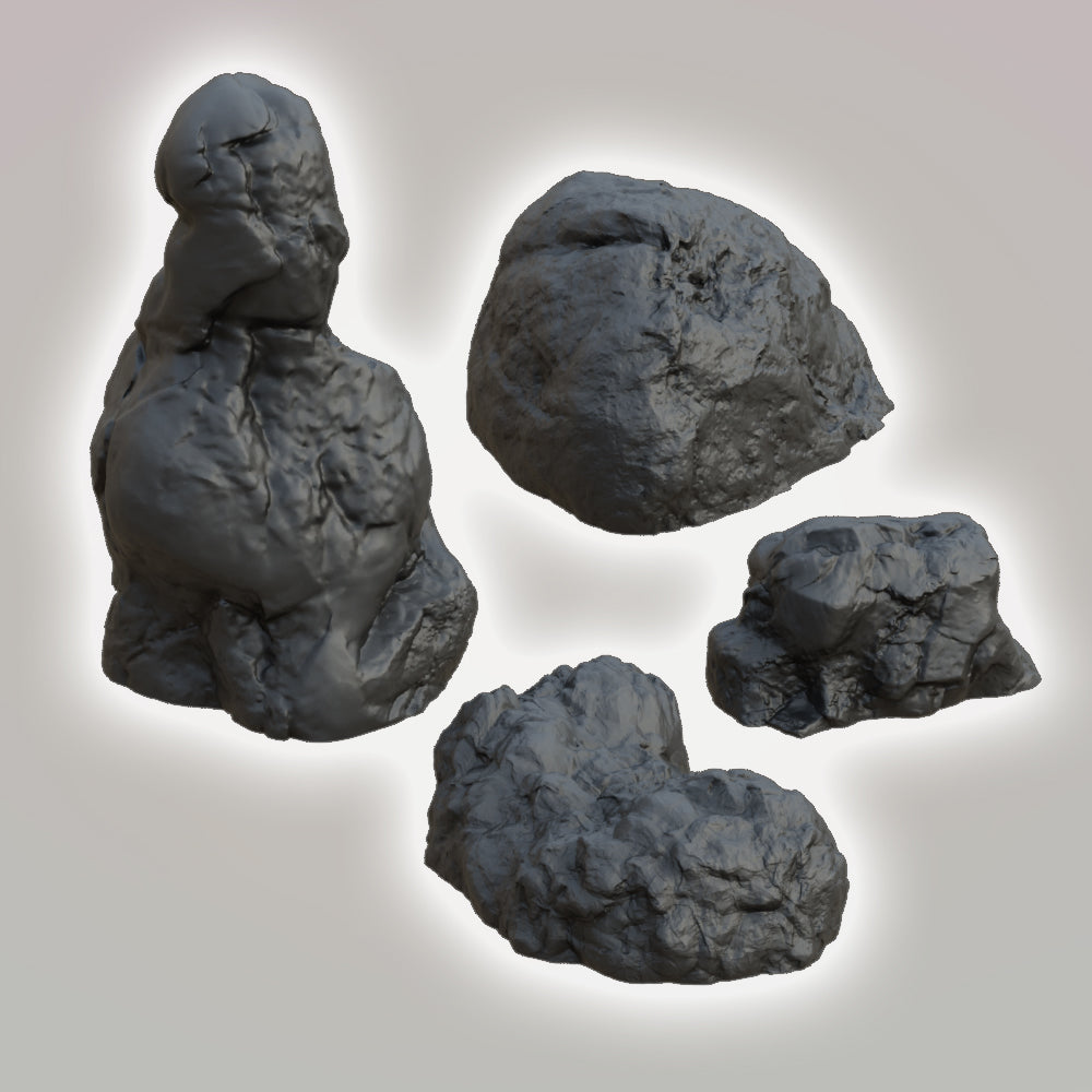 Rock Formations - Sci-Fi Grimdark Miniatures by Saucermen Studios, Wargame Scale 3D Printed