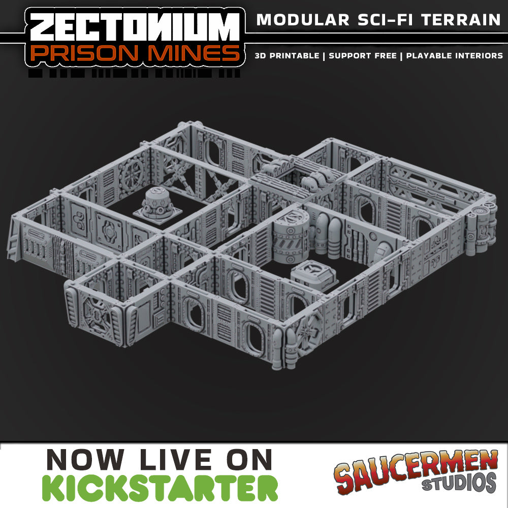 Zectonium Prison Mines: Mega Drill - Sci-Fi Grimdark Miniatures by Saucermen Studios, Wargame Scale 3D Printed - photo 4