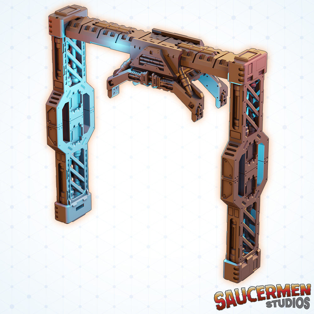Gantry Crane - Sci-Fi Grimdark Miniatures by Saucermen Studios, Wargame Scale 3D Printed - photo 2