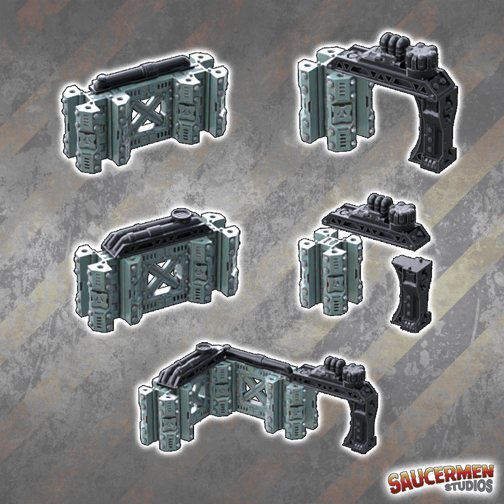 DarkHyve Assault – Crossbeams & Pillars - Sci-Fi Grimdark Miniatures by Saucermen Studios, Wargame Scale 3D Printed - photo 2