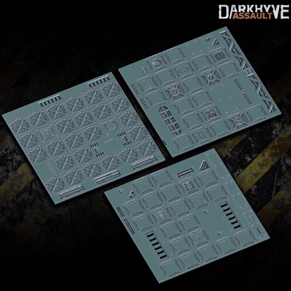 DarkHyve Assault - 6 inch Tiles Kit - Sci-Fi Grimdark Miniatures by Saucermen Studios, Wargame Scale 3D Printed - photo 2