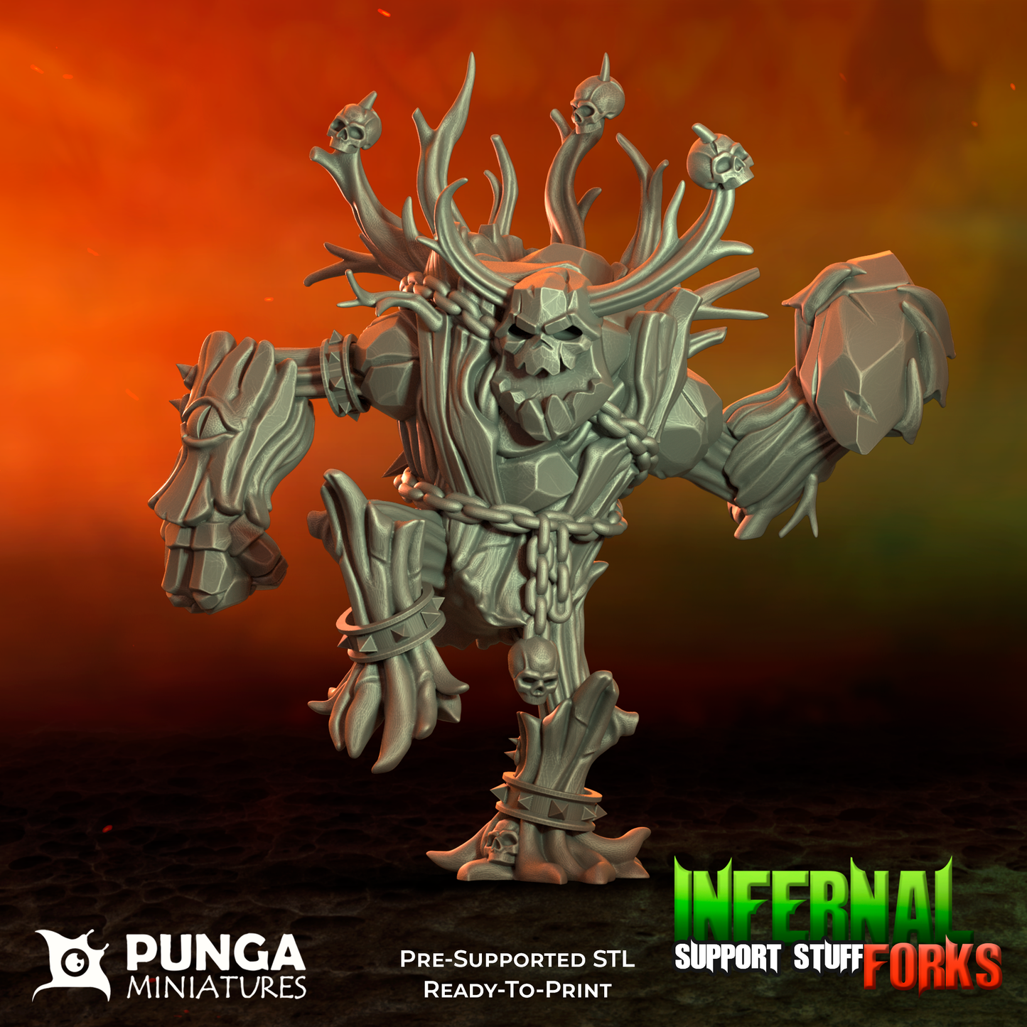 Chaos Treeman Star Player by Punga Miniatures - Wargame Scale 3D Printed Miniature
