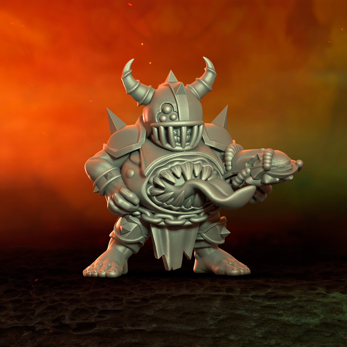 Chaos Glutton Star Player by Punga Miniatures - Wargame Scale 3D Printed Miniature