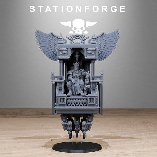 Vodalites Flying Throne, Modular Sci-Fi Miniatures by STATIONFORGE, Grimdark Wargames Proxy - photo 2