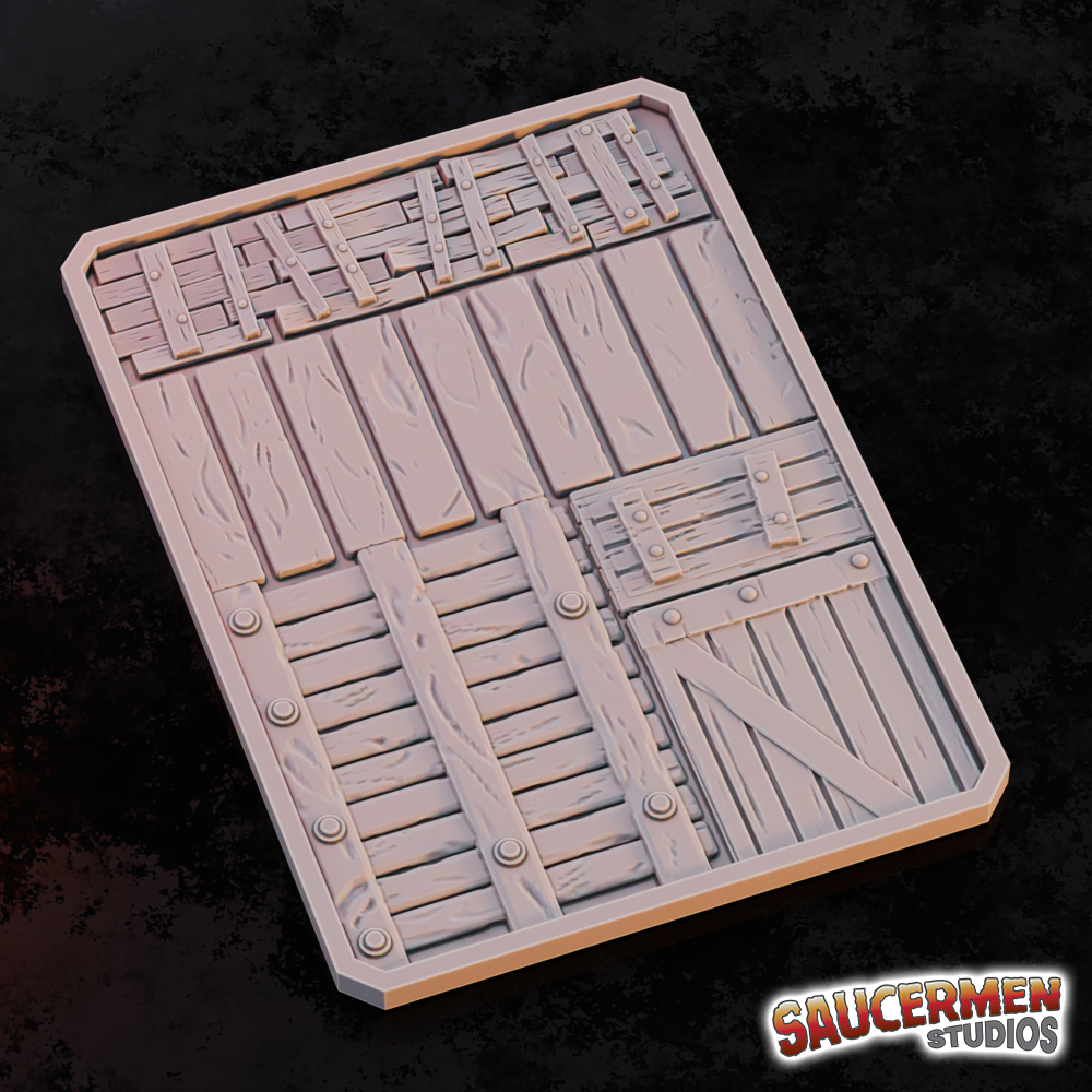 Texture / Practice Palette: Wood & Planks - Sci-Fi Grimdark Miniatures by Saucermen Studios, Wargame Scale 3D Printed