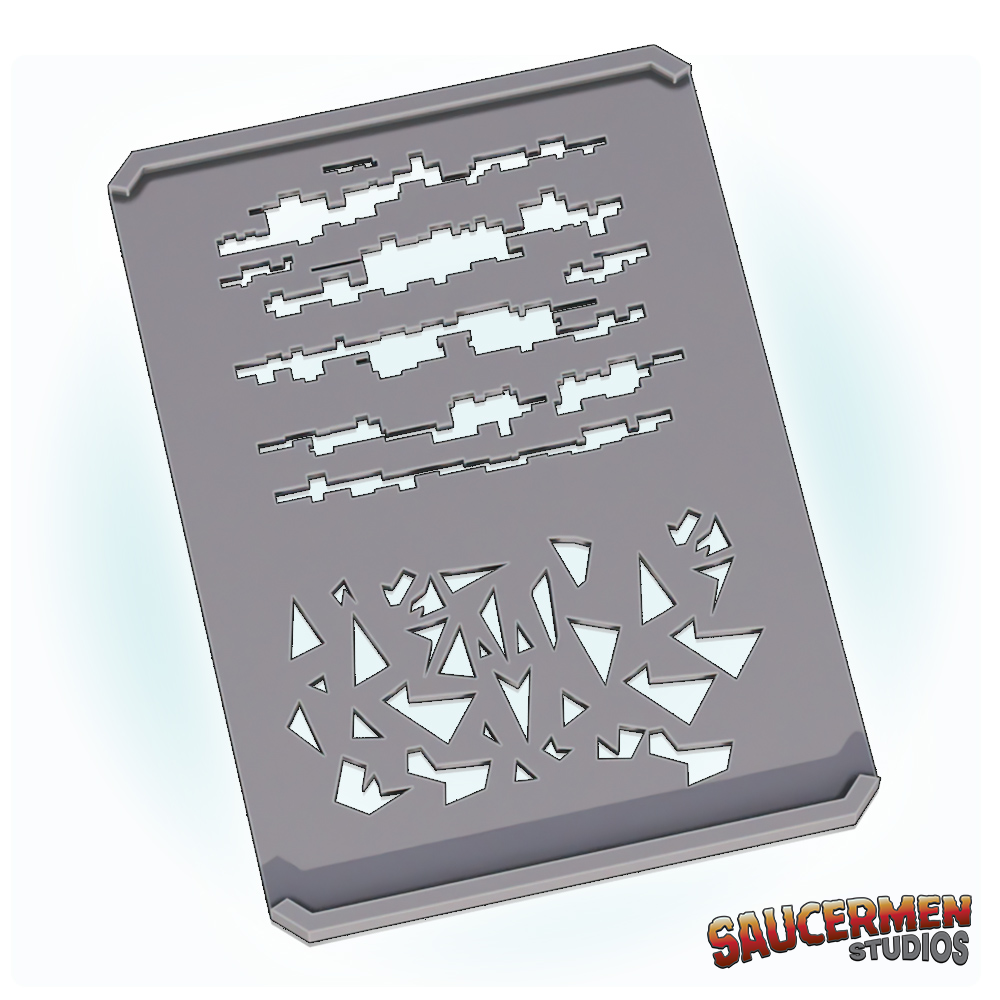 Stencil Palette: Camo 3 - Sci-Fi Grimdark Miniatures by Saucermen Studios, Wargame Scale 3D Printed