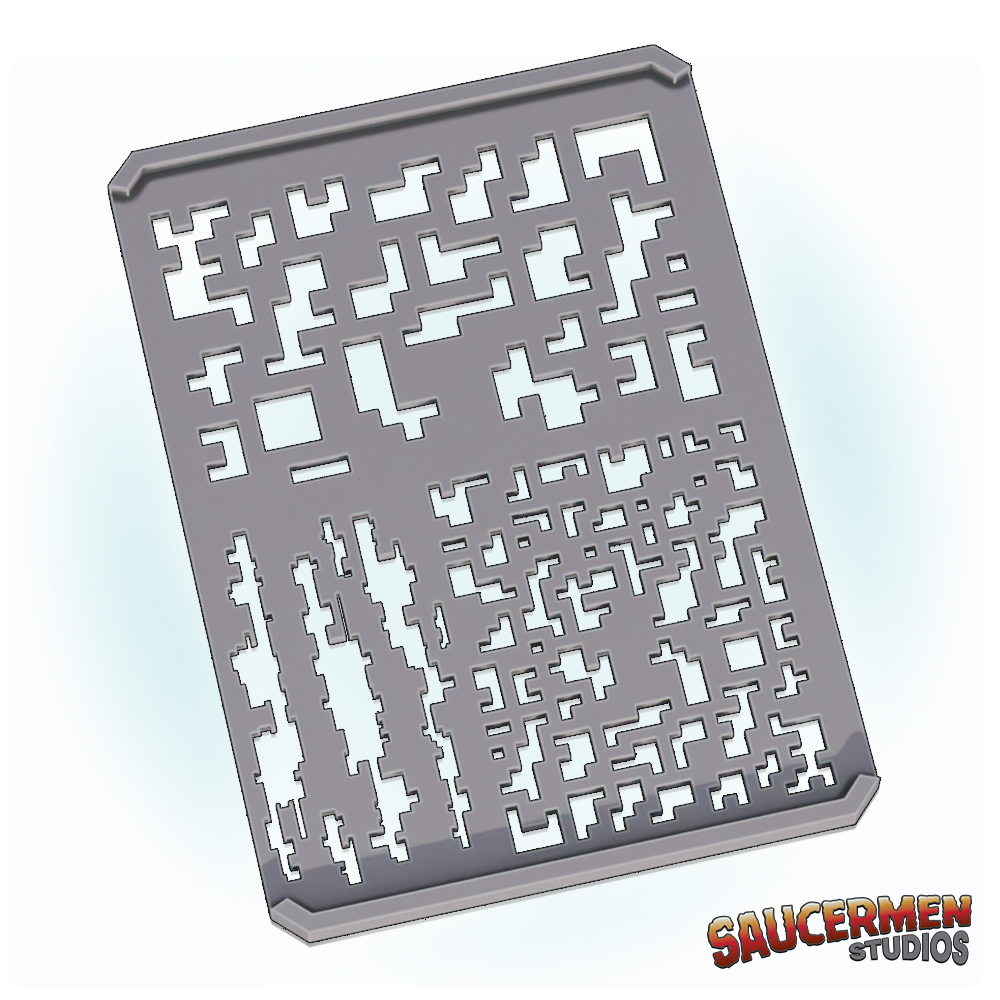 Stencil Palette: Camo 2 - Sci-Fi Grimdark Miniatures by Saucermen Studios, Wargame Scale 3D Printed
