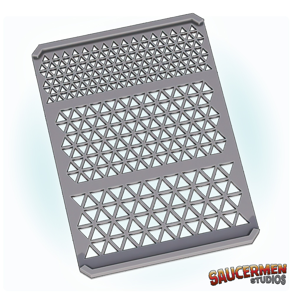 Stencil Palette: Triangle Patterns - Sci-Fi Grimdark Miniatures by Saucermen Studios, Wargame Scale 3D Printed