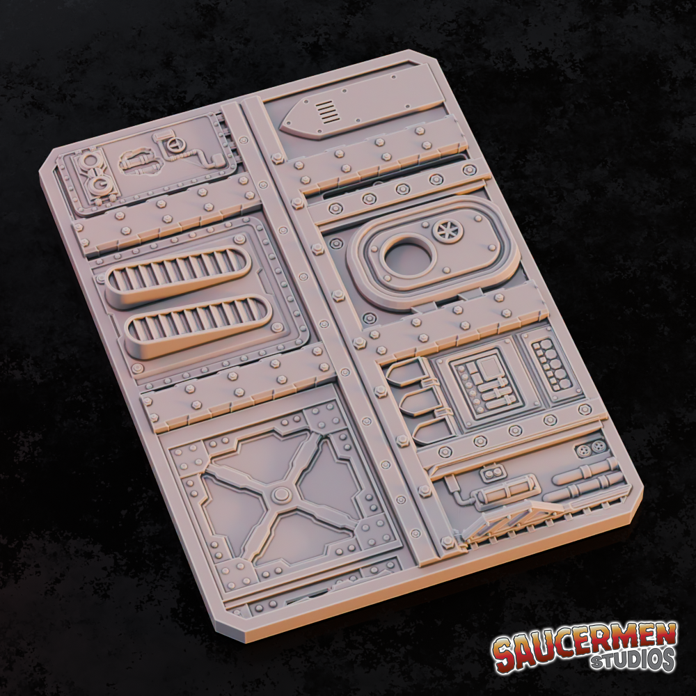 Texture & Practice Palette: Gang Hideout - Sci-Fi Grimdark Miniatures by Saucermen Studios, Wargame Scale 3D Printed