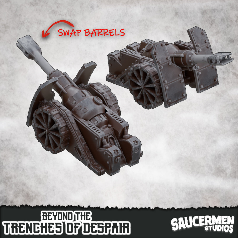 Beyond the Trenches of Despair: Artillery-Mobile - Sci-Fi Grimdark Miniatures by Saucermen Studios, Wargame Scale 3D Printed