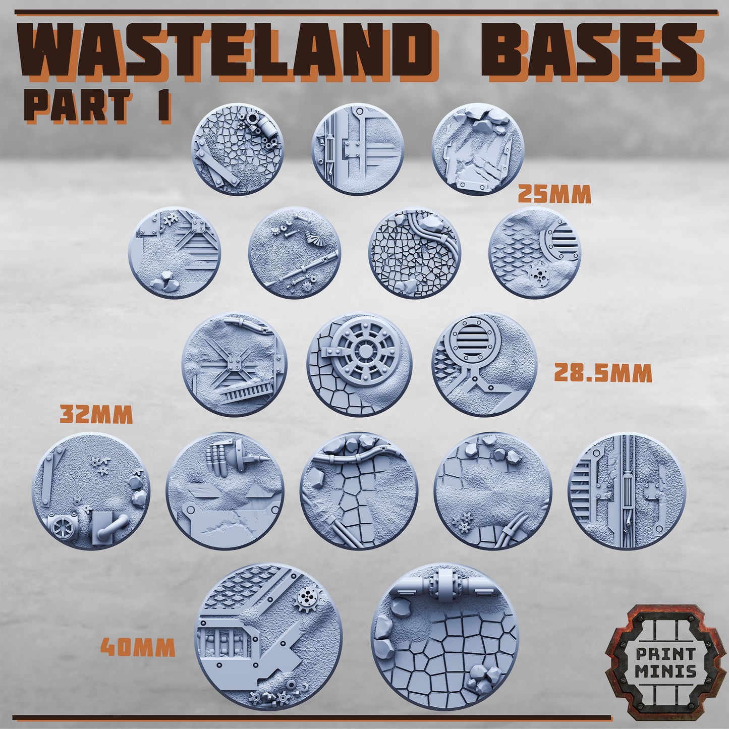 Part 1, Modular Sci-Fi Miniatures by STATIONFORGE, Grimdark Wargames Proxy