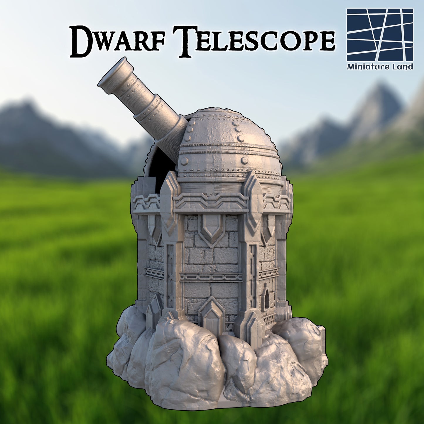 Dwarf Telescope Tower - Tabletop Terrain 28mm by MiniatureLand