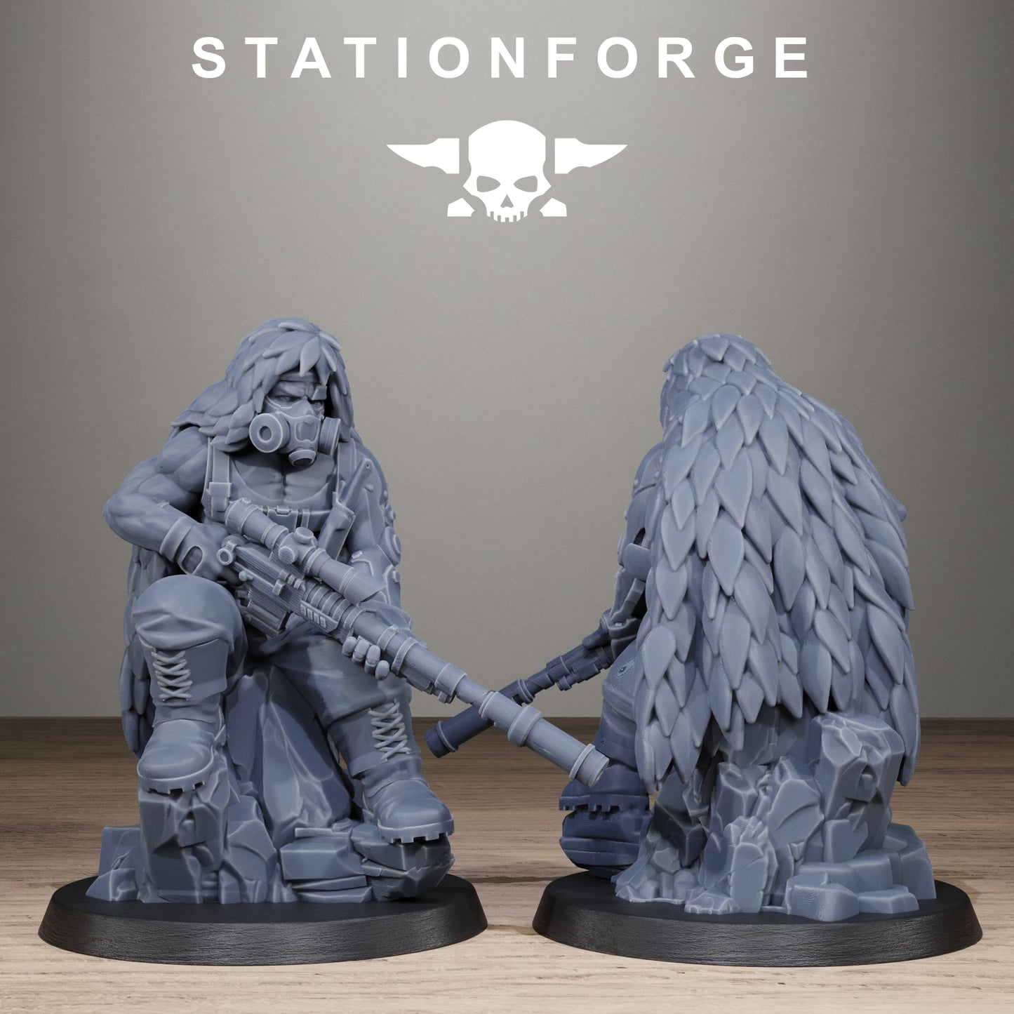 GrimGuard Jungle Fighter Snipers, Modular Sci-Fi Imperial Infantry by STATIONFORGE, Grimdark Wargames Proxy - photo 10