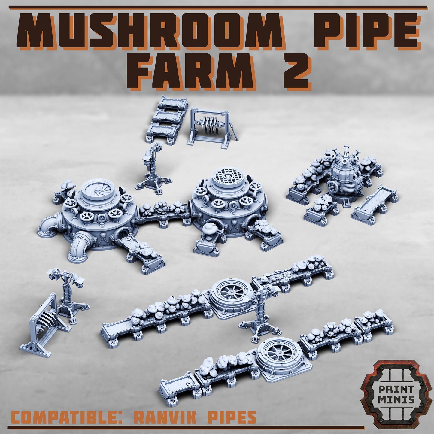 Mushroom Pipe Farm 2 - Sci-Fi Grimdark Mercenaries by Print Minis - photo 7