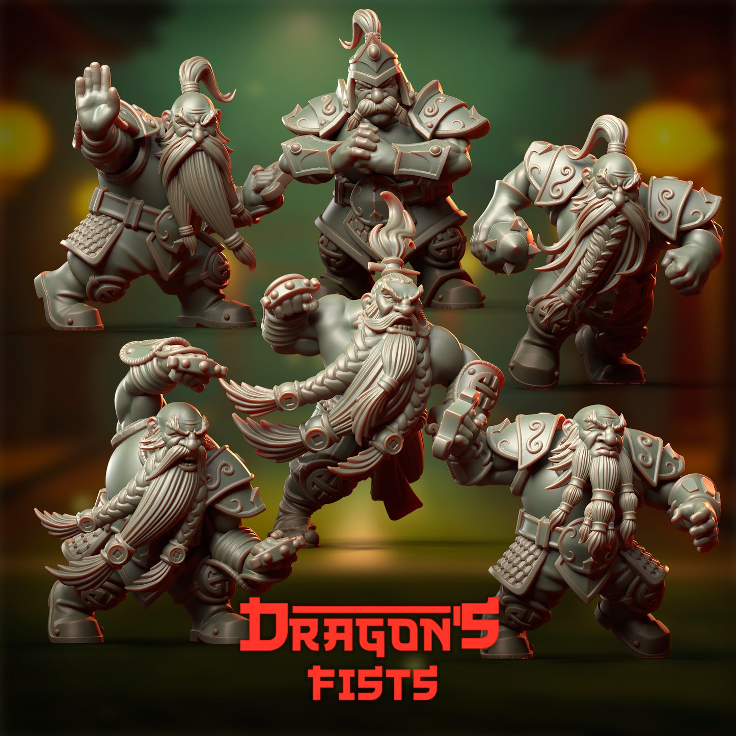 Dragon's Fists by Punga Miniatures - Wargame Scale 3D Printed Miniature