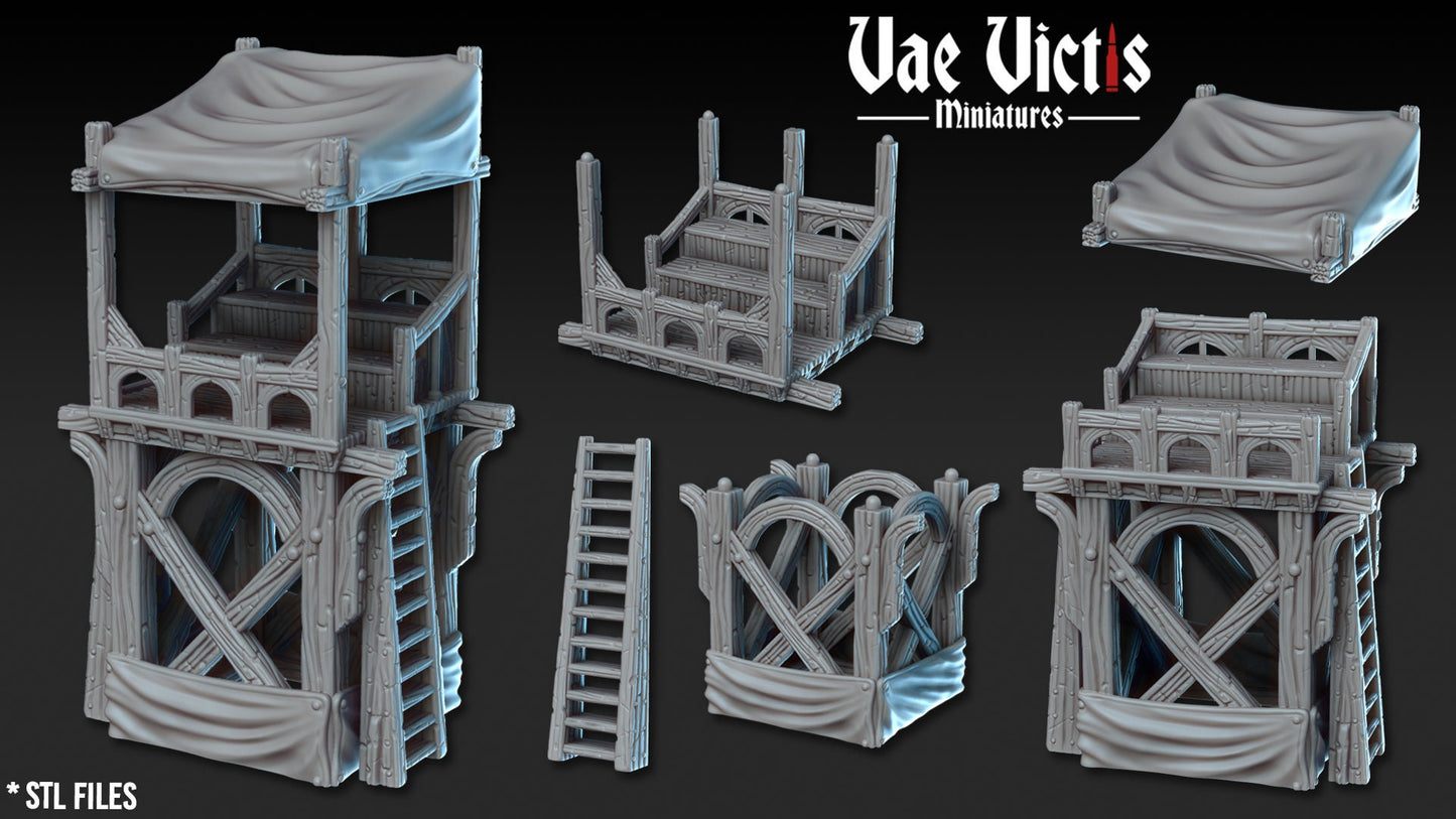Fantasy Modular Arena Set Medieval Building 28mm Tabletop Terrain 32mm Terrain suitable for Fantasy Wargames and Tabletop RPGs