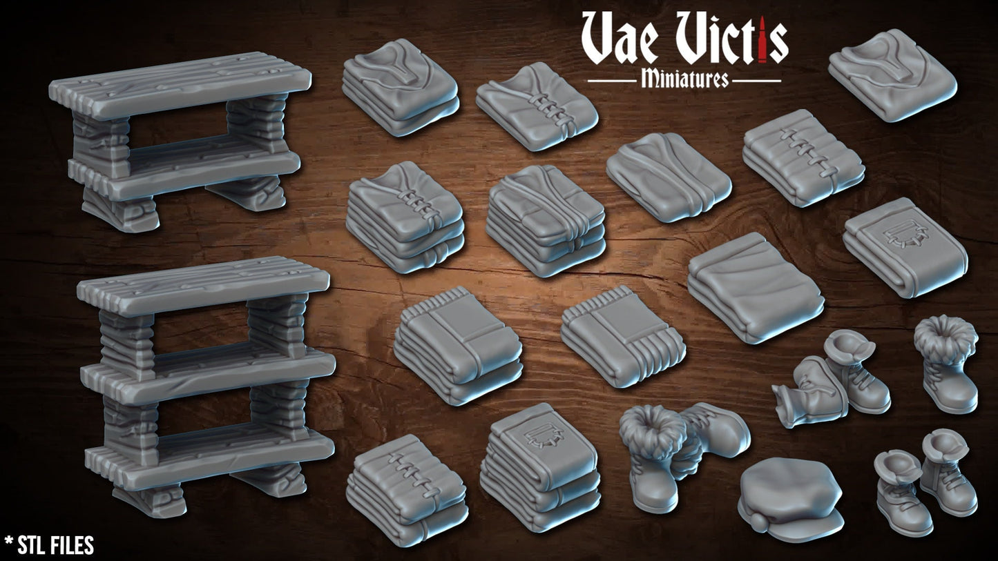 Fantasy Orphanage Scenery and Terrain set, Tabletop Plague victim Scenery  for Fantasy Wargames and Tabletop RPGs