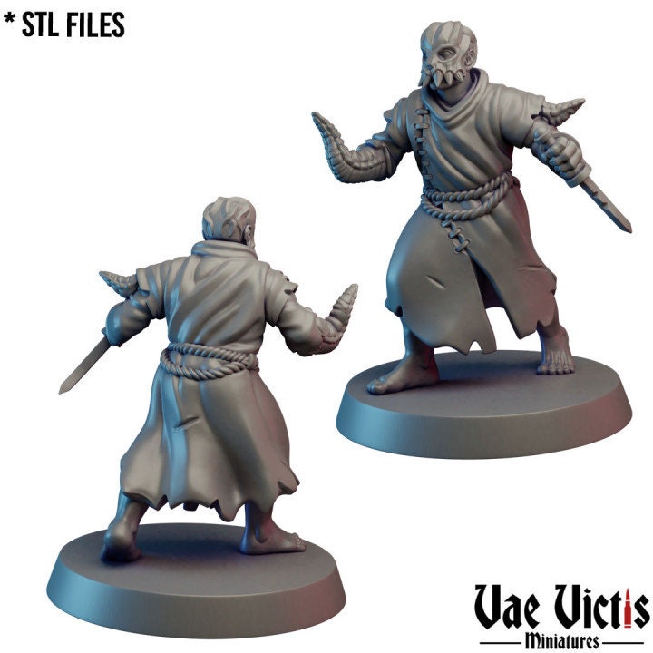 Possessed Cultist Warband  Fantasy Miniatures by Vae Victis, perfect for Fantasy Wargames and Tabletop RPGs