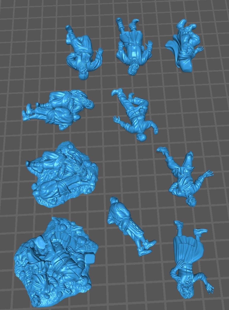 Plague in Town Scenery and Terrain set, Tabletop Plague victim Scenery  for RPGs & Wargaming, for Fantasy Wargames and Tabletop RPGs