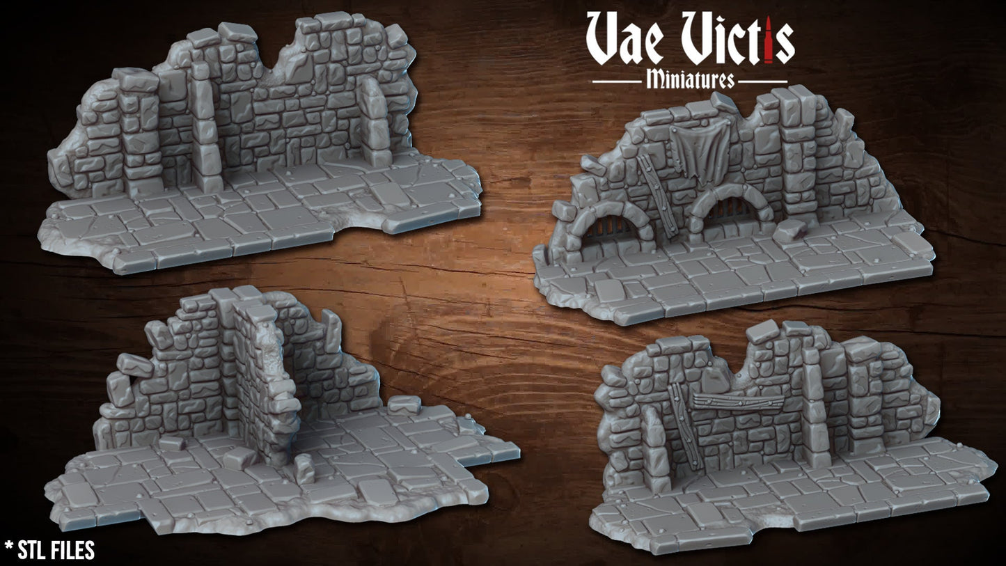 Modular Fantasy Dungeon Terrain 28mm Tabletop Thieves Den 32mm Ruins Terrain suitable for Fantasy Wargames and Tabletop RPGs