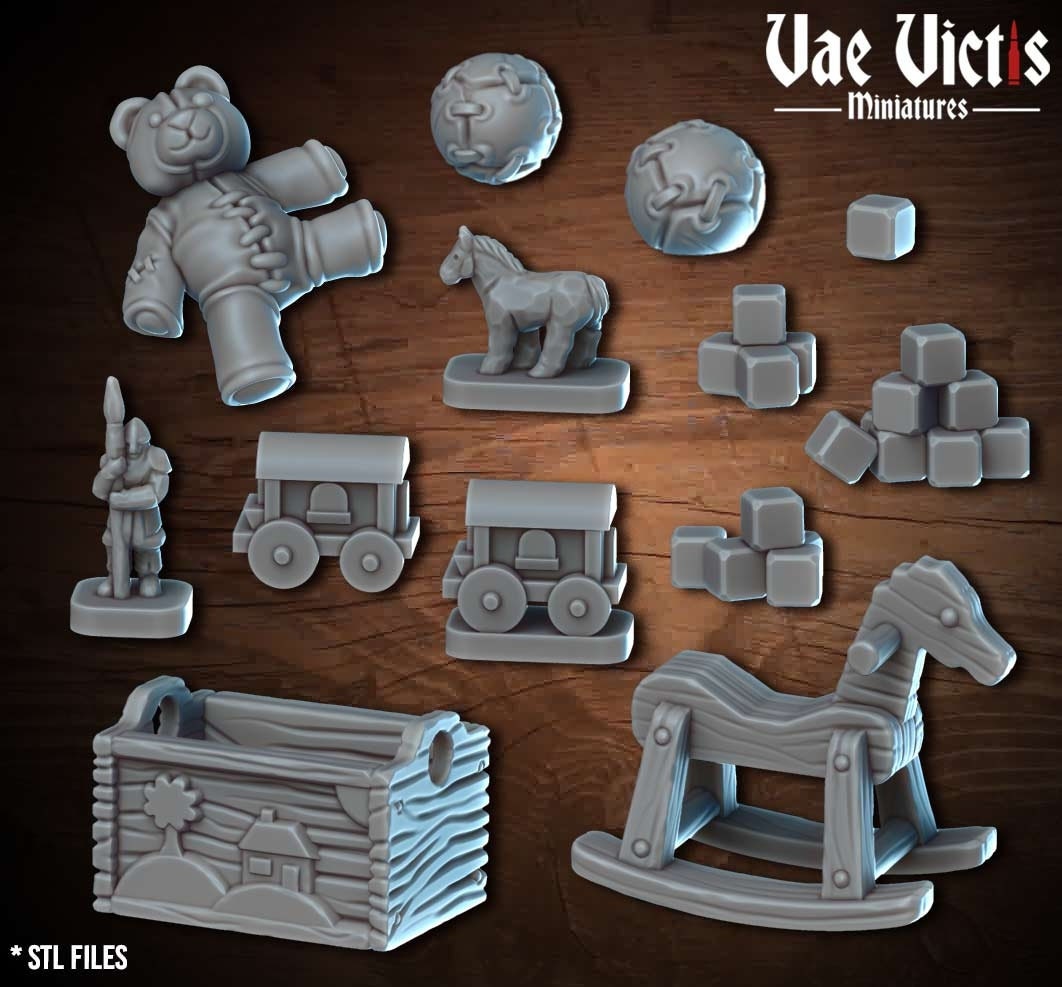 Fantasy Orphanage Scenery and Terrain set, Tabletop Plague victim Scenery  for Fantasy Wargames and Tabletop RPGs