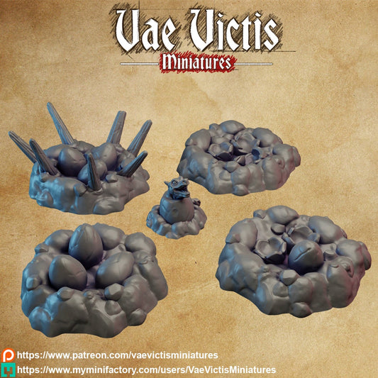 Kobold Tent and Nest Terrain Fantasy set, Detailed Tabletop Scenery  for RPGs & Wargaming, for Fantasy Wargames and Tabletop RPGs