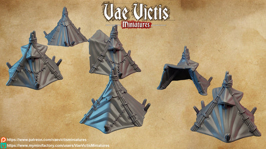 Kobold Tent and Nest Terrain Fantasy set, Detailed Tabletop Scenery  for RPGs & Wargaming, for Fantasy Wargames and Tabletop RPGs