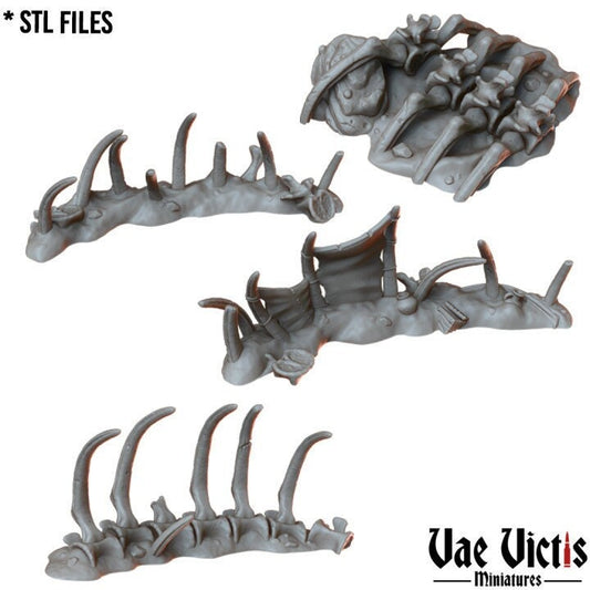 Boneyards Gigantic Dragon Bones Terrain Fantasy set, Tabletop Scenery  for RPGs & Wargaming, for Fantasy Wargames and Tabletop RPGs