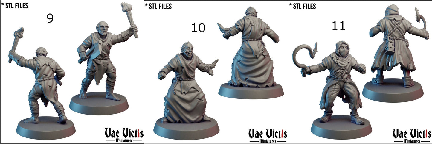 Possessed Cultist Warband  Fantasy Miniatures by Vae Victis, perfect for Fantasy Wargames and Tabletop RPGs