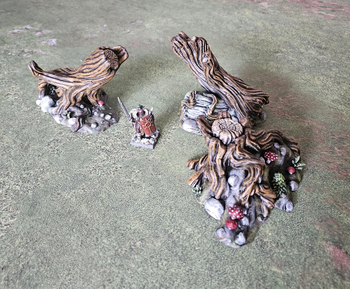 Pro Painted Woodland Terrain Fallen Trees Scatter Fantasy set, Tabletop Scenery  for most Fantasy Wargames and Tabletop RPGs