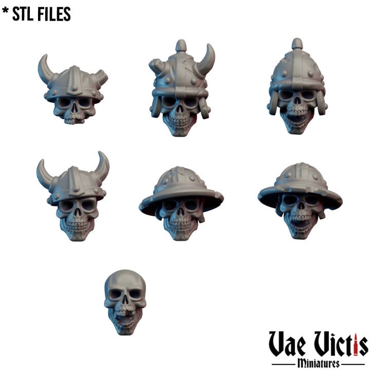 Modular Skeleton Undead Miniatures, Bits and Weapon Conversions Fantasy by Vae Victis, perfect for Fantasy Wargames and Tabletop RPGs