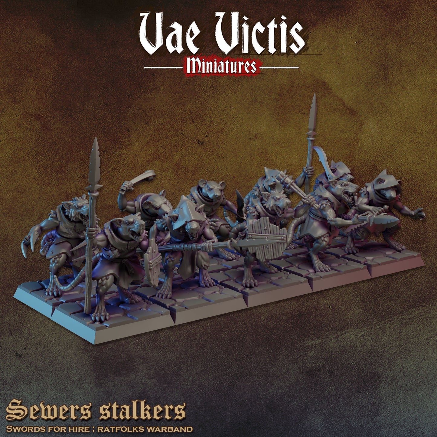 Modular Skaven Ratkin Warband,  Ratkin Fantasy Miniatures by Vae Victis, perfect for Fantasy Wargames and Tabletop RPGs