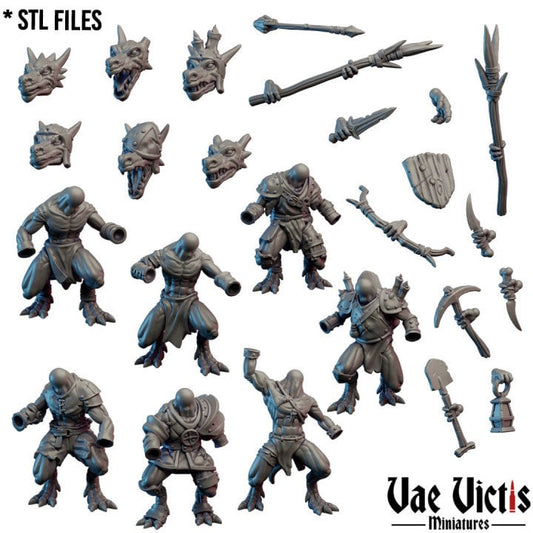 Modular Kobold Warriors, Bits and Weapon Conversions Fantasy by Vae Victis, perfect for Fantasy Wargames and Tabletop RPGs