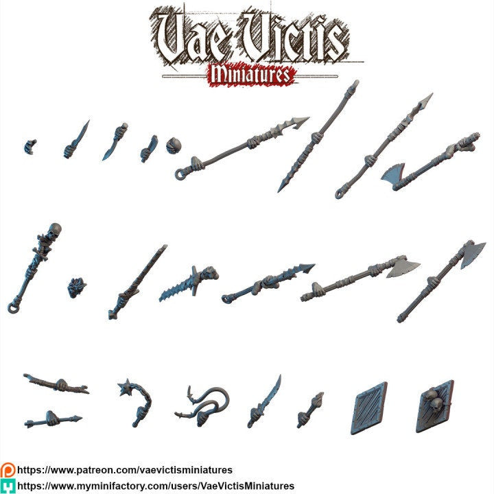 Modular Gnoll Warriors, Bits and Weapon Conversions Fantasy by Vae Victis, perfect for Fantasy Wargames and Tabletop RPGs