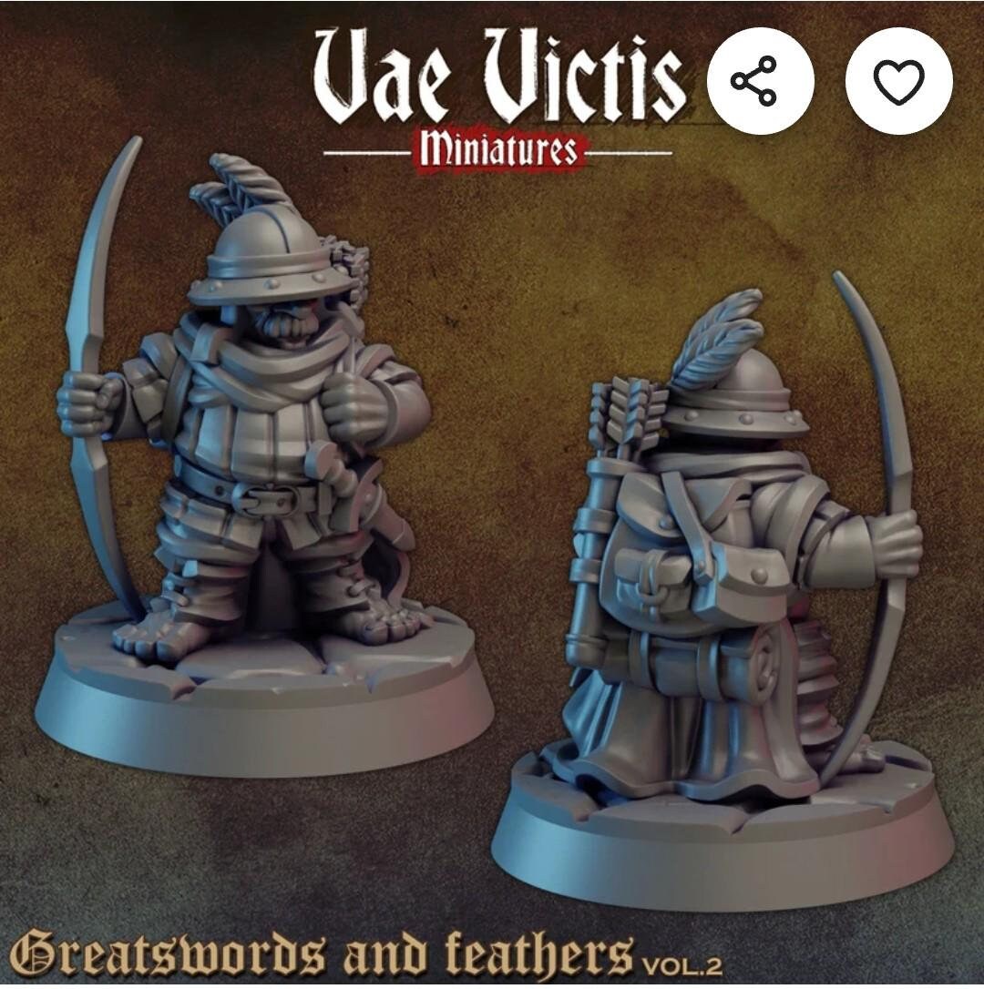 Modular Halfling Landsknecht Miniatures, Bits and Weapon Conversions Fantasy by Vae Victis, perfect for Fantasy Wargames and Tabletop RPGs