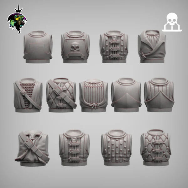 Modular Mercenary Bits, Weapon packs, Heads, Torsos and Legs. Fantasy Miniatures by Reptilian Overlords, Fantasy Wargames and Tabletop RPGs