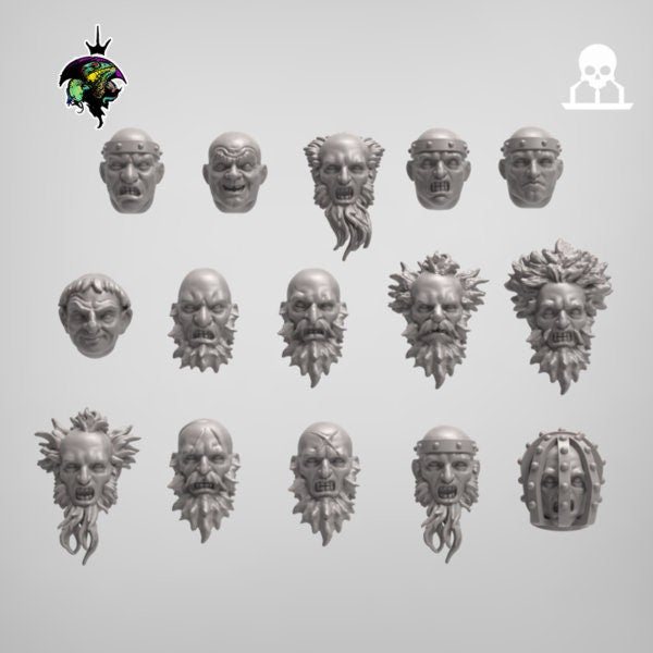 Modular Flagellants, Warrior Priests and Zealots, Witch Hunter Warband. Fantasy Miniatures by Reptilian Overlords, perfect for Wargames