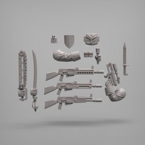 Spacenaz Infantry Squad, Valhalla Ice Warriors Guardsmen Regiment Sci-Fi Wargames Miniatures by Reptilian Overlords,