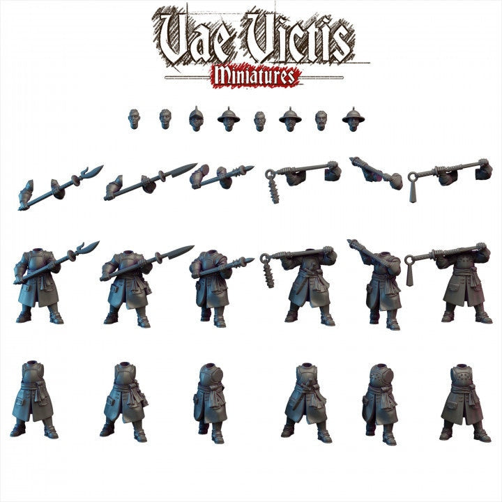 Modular Vampire Hunters Flagellants Miniatures, Bits and Weapon Conversions Fantasy by Vae Victis,  for Fantasy Wargames and Tabletop RPGs