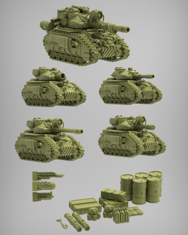 Caiman Main Battle Tank, By Reptilian Overlords, Modular Battle Tank Proxy for Sci-Fi Wargames