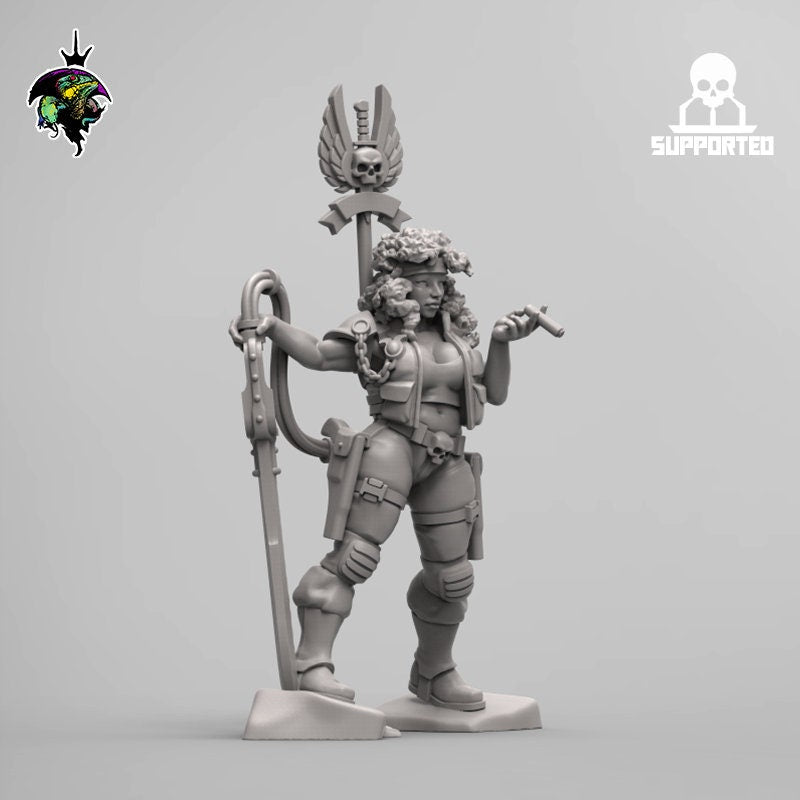 Alexandra Axiom, Ursula Proxy, Sci-Fi Guardsmen Miniatures by Reptilian Overlords,  Imperial guard for Sci-Fi Wargames