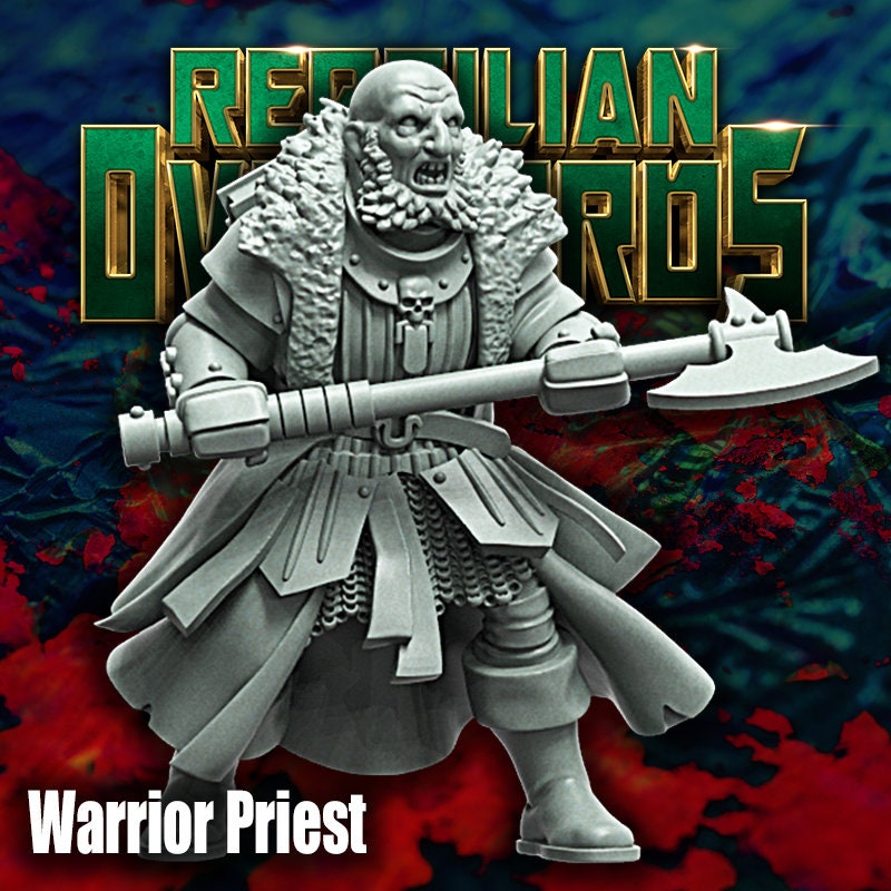 Warrior Priest by Reptilian Overlords, Fantasy Wargames Empire Warrior Priest, Fantasy Empire Arch Lector
