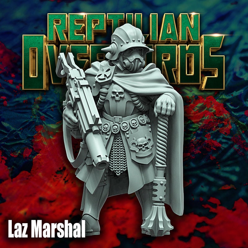 Laz Marshal, Guardsmen Character Miniatures by Reptilian Overlords
